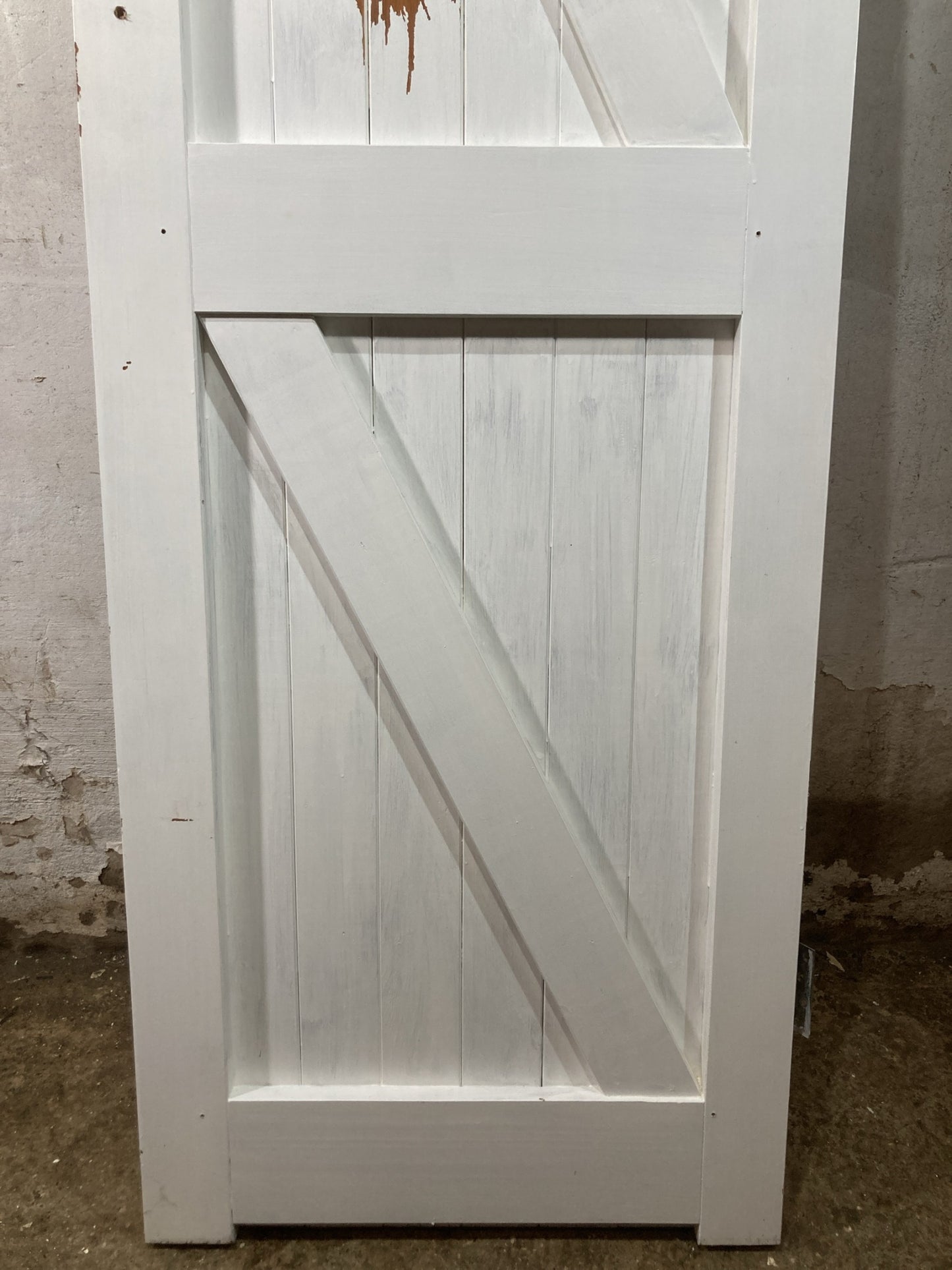 9th Pic Old Internal Painted  Pine Reclaimed Door