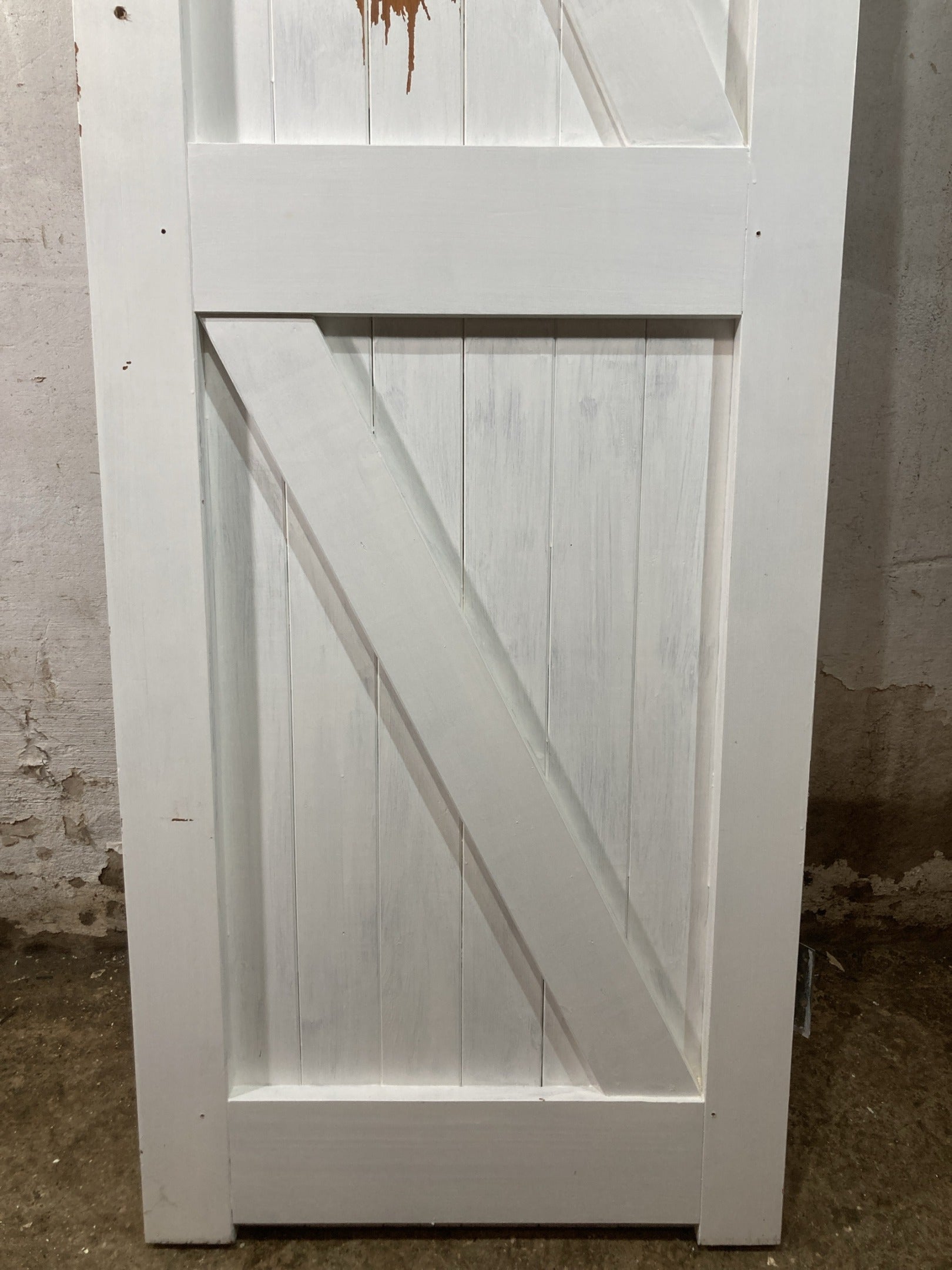 9th Pic Old Internal Painted  Pine Reclaimed Door