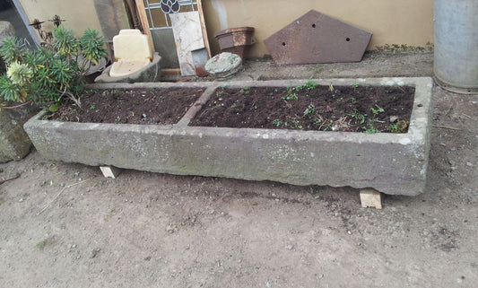 Reclaimed Green Pennant Long Old Stone Feeder Water Trough Garden Planter Tub 6’