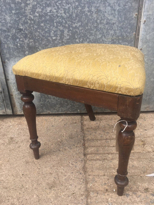 Victorian Ex Hoop Back Mahogany Chair / Stool