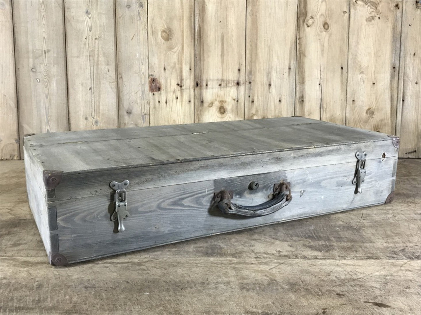 Reclaimed Stripped Pine & Ply Old Fashioned Tool Storage Box