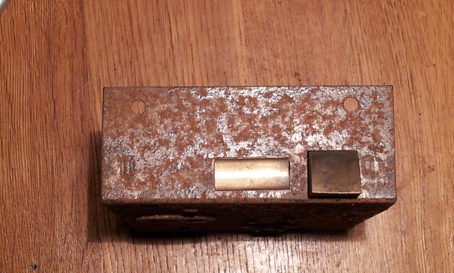Reclaimed Vintage Left Hand Old Rusty Door Rim Lock 6x4