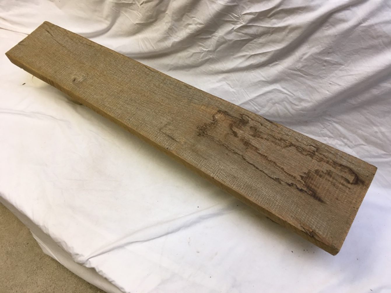 42½ Inch Or 108cm Long Reclaimed Old English Oak Floating Mantle Shelf