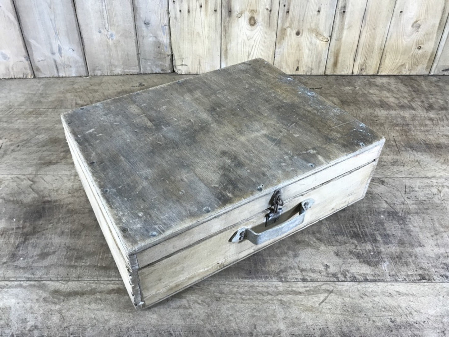 Reclaimed Old Pine Storage Box Chest 6 1/8x19 1//4x15 1/4"