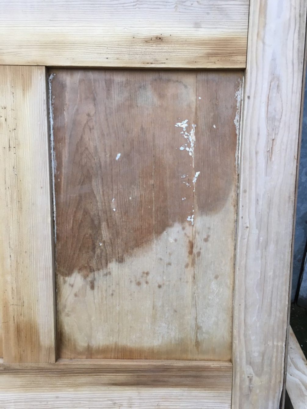 34 5/8x71 5/8” Victorian Stripped Pine 4 Panel 2 Over 2 Short Wide Internal Door