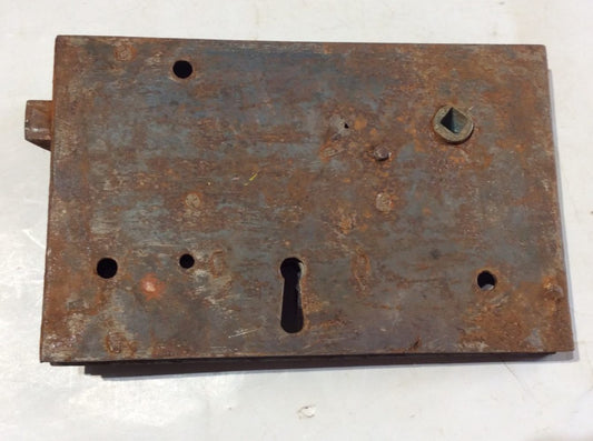 4½”x7” Victorian Steel & Brass Rim Lock Left Hand Door