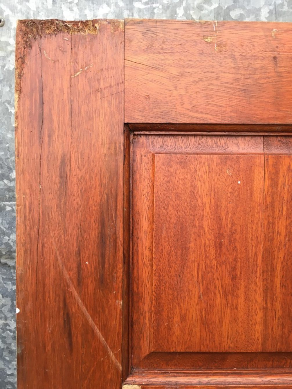 29x77 1/4” Reclaimed Modern Varnished Sapele Six Panel 2over2over2 Internal Door