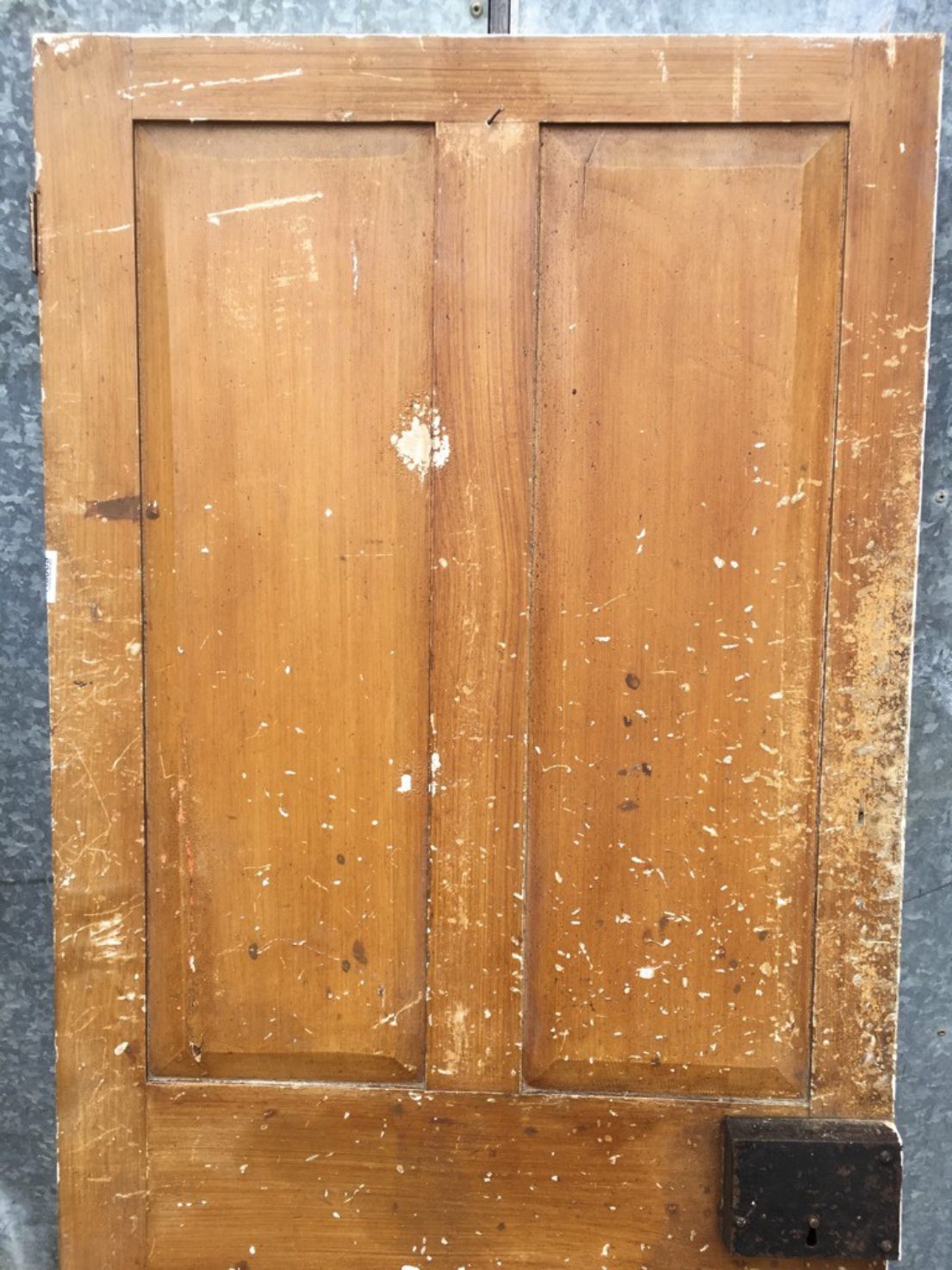 26 1/4”x65 3/4” Victorian Painted Pine Four Panel 2 Over 2 Narrow Internal Door