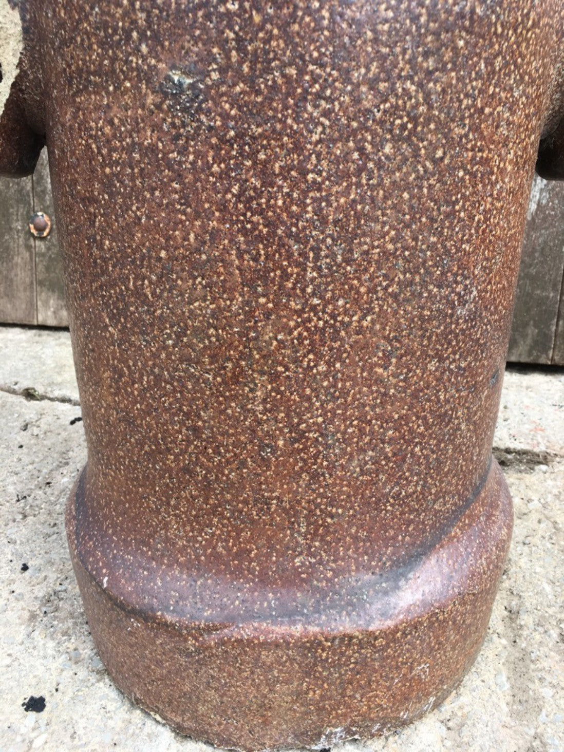 Salvaged Unusual Old Brown Clay Bishop Chimney Pot Garden Ornament 105.5cm High