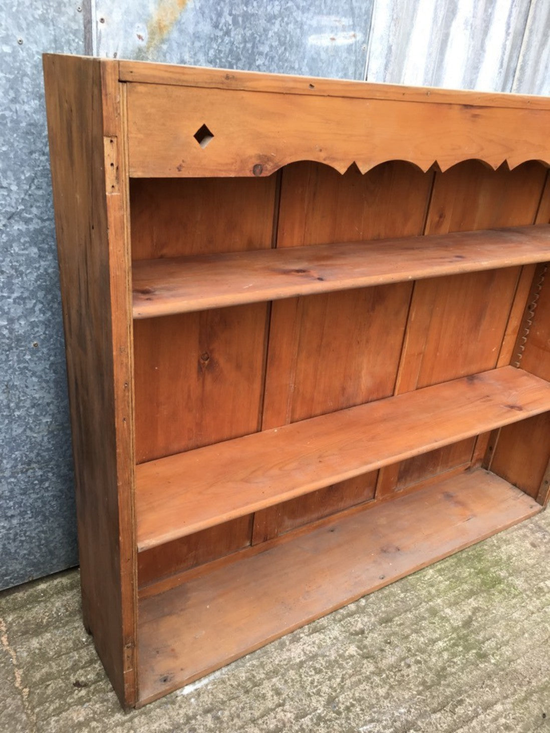 126.9x150.2cm Victorian Pine Ex-Dresser Top Bookcase Shelves Adjustable Shelf