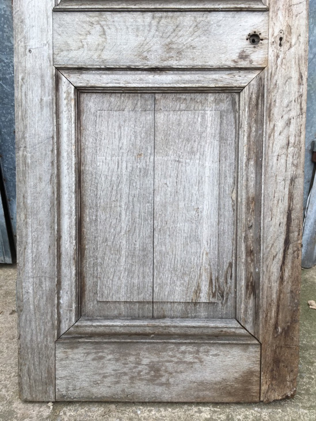 34 1/4”x84 5/8” Victorian Natural Oak Two Panel Tall Internal External Door