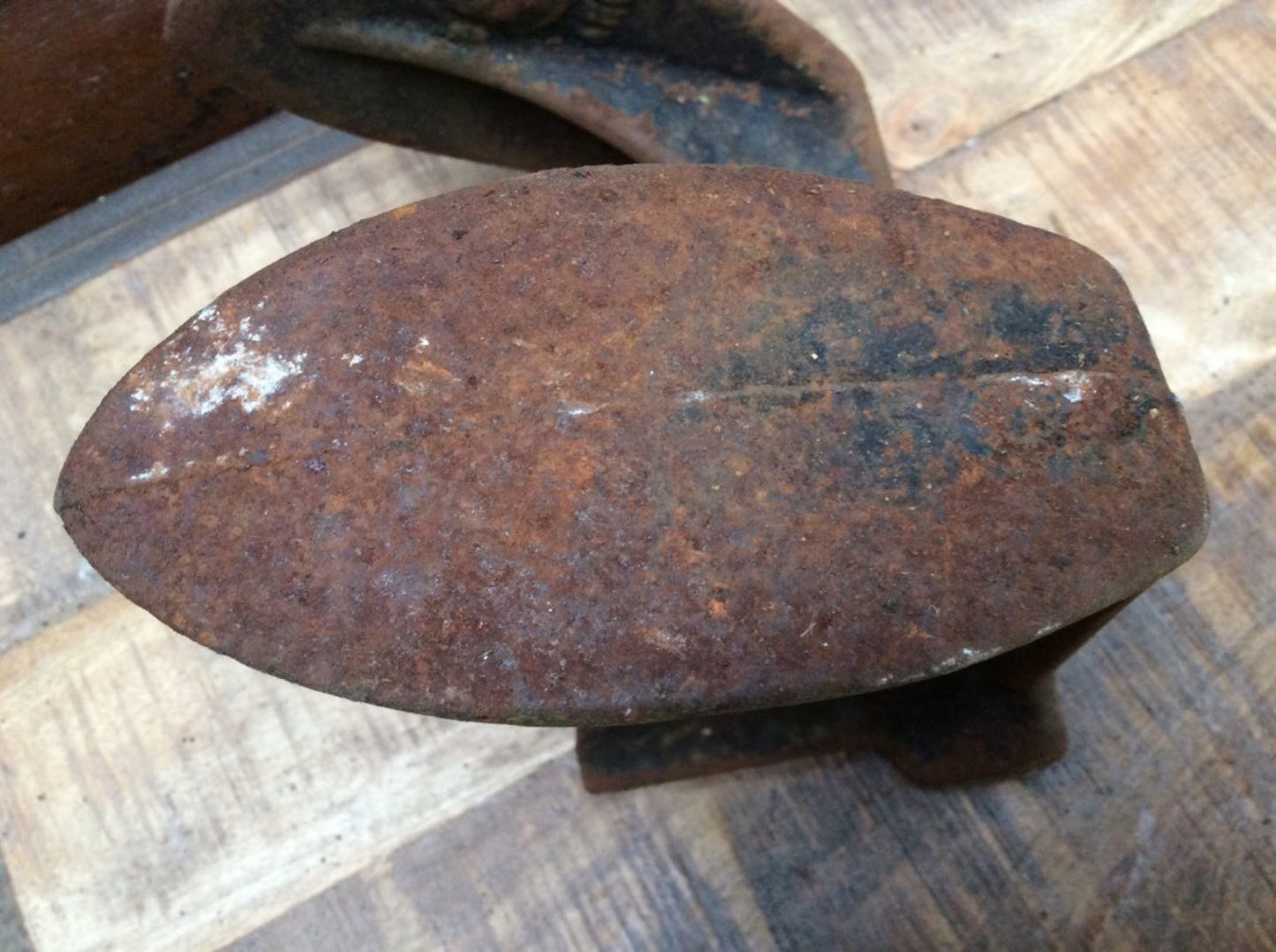 Interesting Salvaged Vintage Old Cast Iron 2 Size Cobbler’s Shoe Horn Last