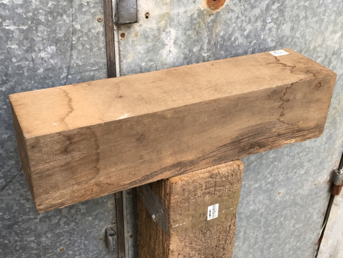 1ft 11 1/2" Or 59.7cm Long Oak Hardwood Old Salvaged Solid Beam Mantle Shelf