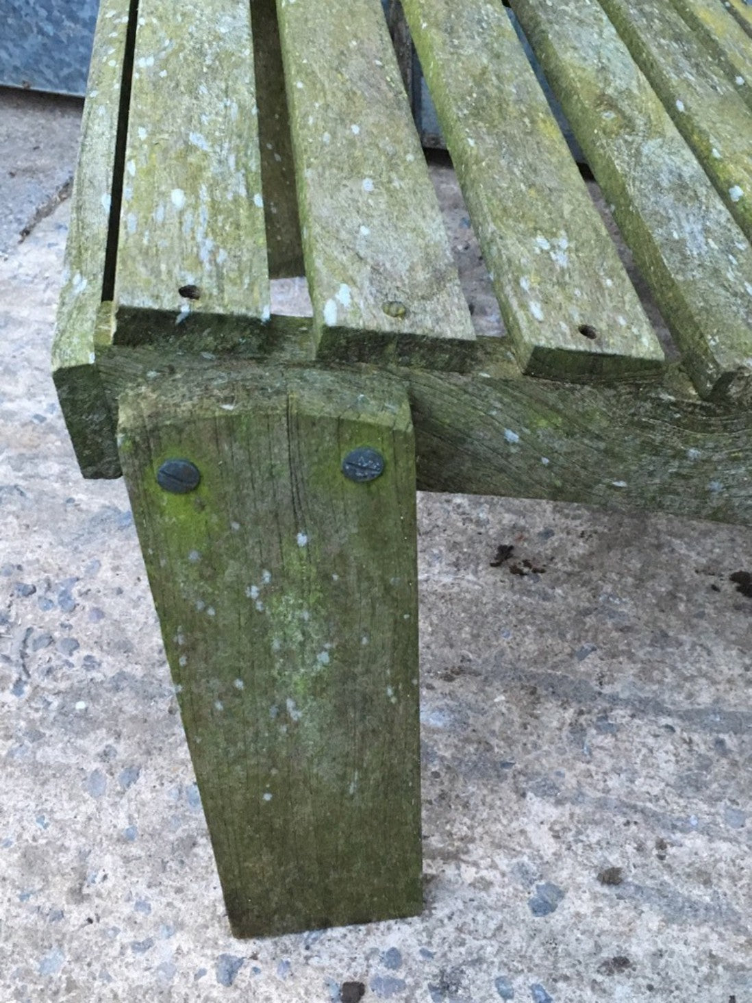 34cm By 58.7cm Lovely Old Weathered Teak Garden Chair Sloping Foot Rest