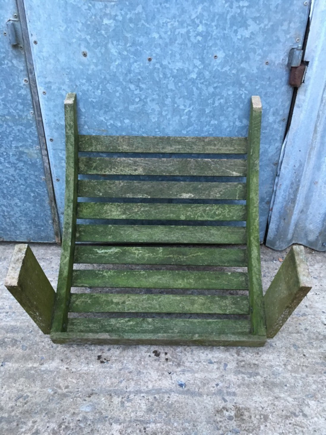 34cm By 58.7cm Lovely Old Weathered Teak Garden Chair Sloping Foot Rest