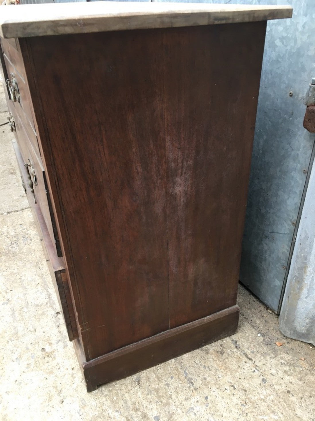 78.7cm X 106.5cm 1930s Mahogany 2 Over 3 Chest Of Drawers Restoration Project