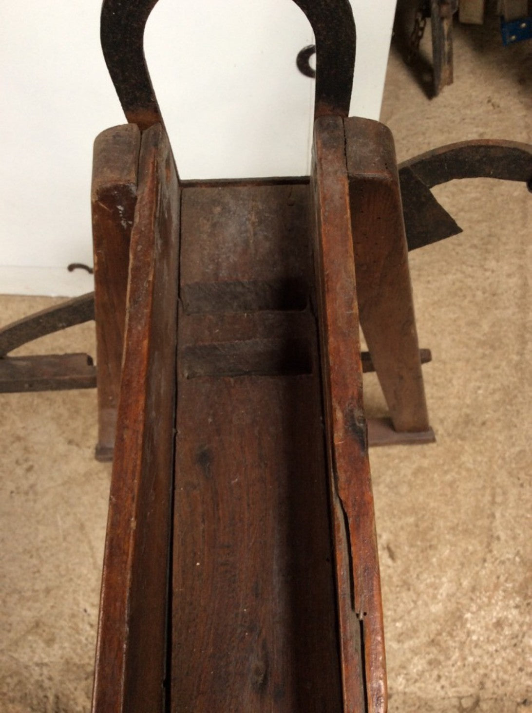 Reclaimed Antique Flax Cutter 69.5cm High 56cm Long