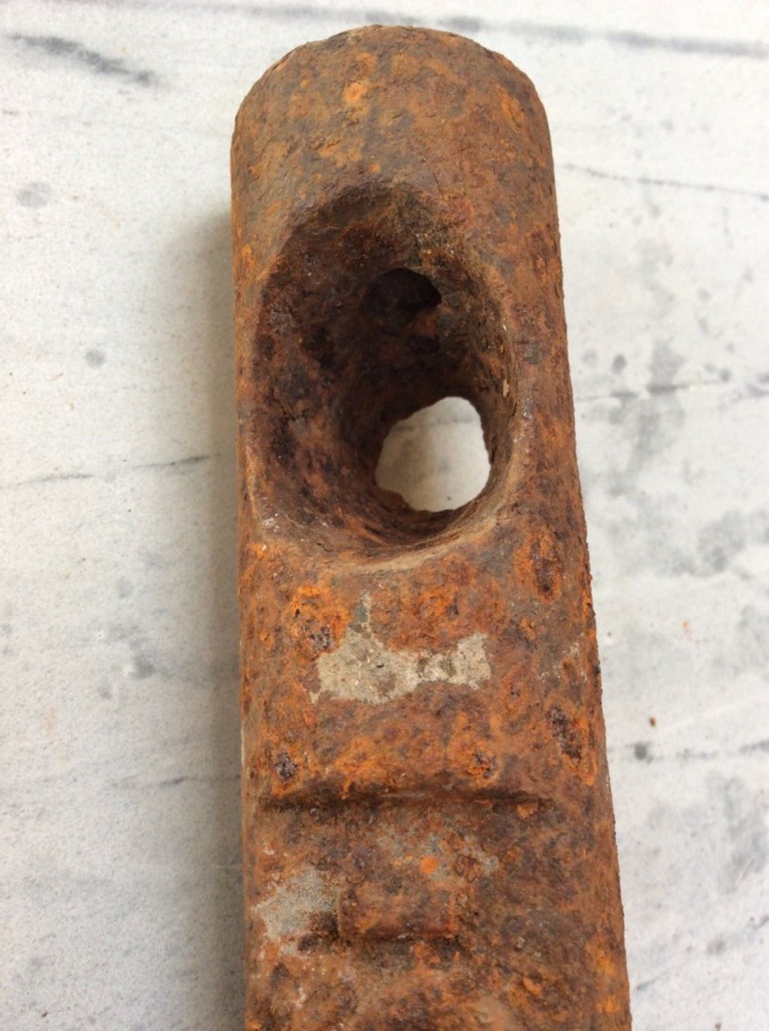 5lbs Salvaged Victorian Cast Iron Solid Round Window Sash Weight