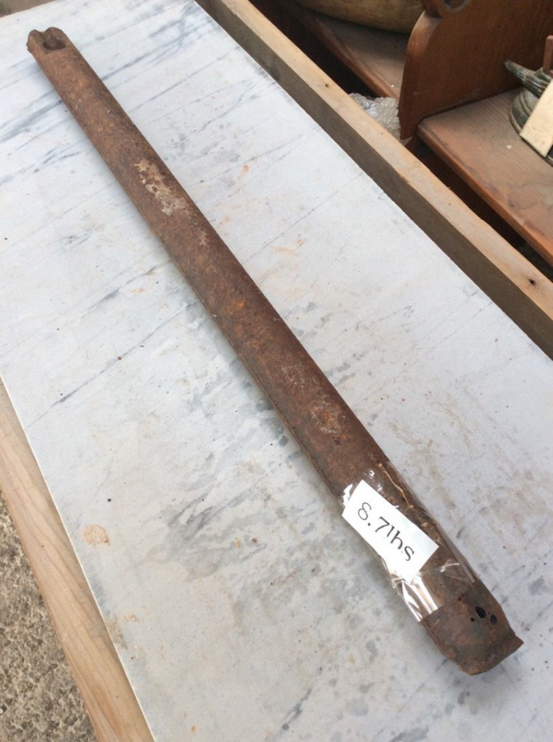 Salvaged Victorian Cast Iron Solid Round Window Sash Weight 9lbs