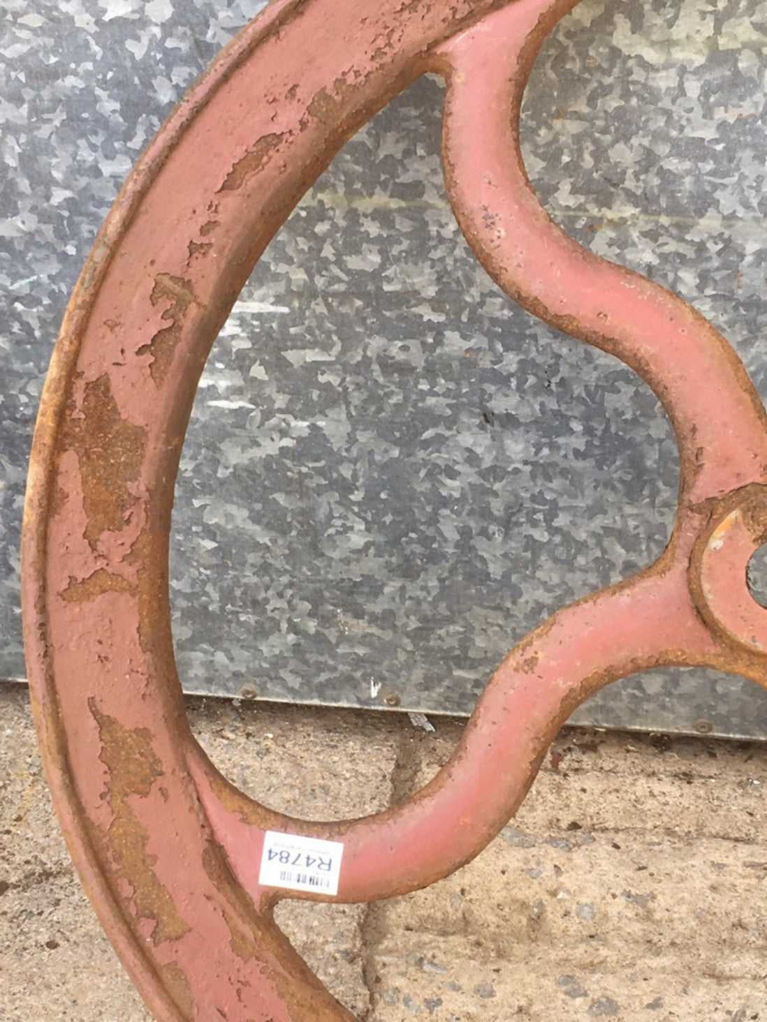 26 ¾” Diameter Vintage Old Cast Iron Medway Deptford Machine V Belt Drive Wheel