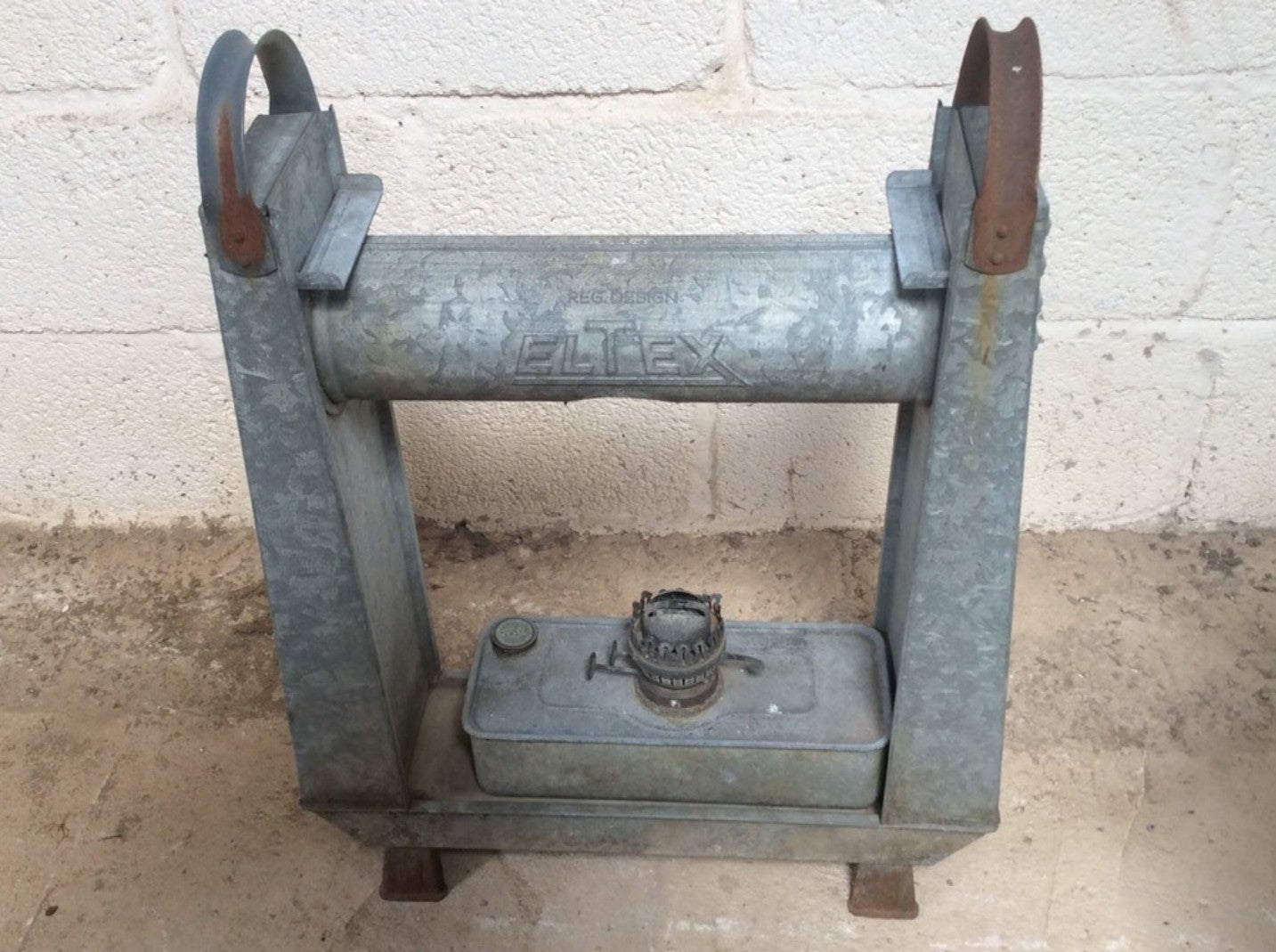 Reclaimed Old Galvanised Eltex Single Burner Green House Heater For Spares