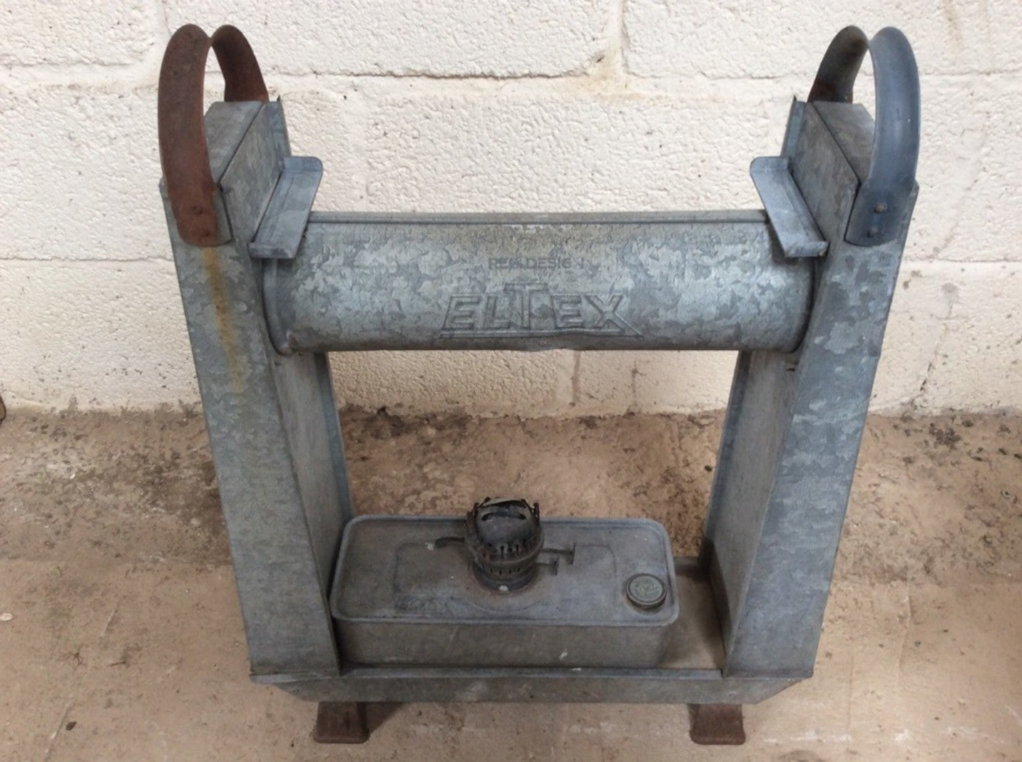 Reclaimed Old Galvanised Eltex Single Burner Green House Heater For Spares