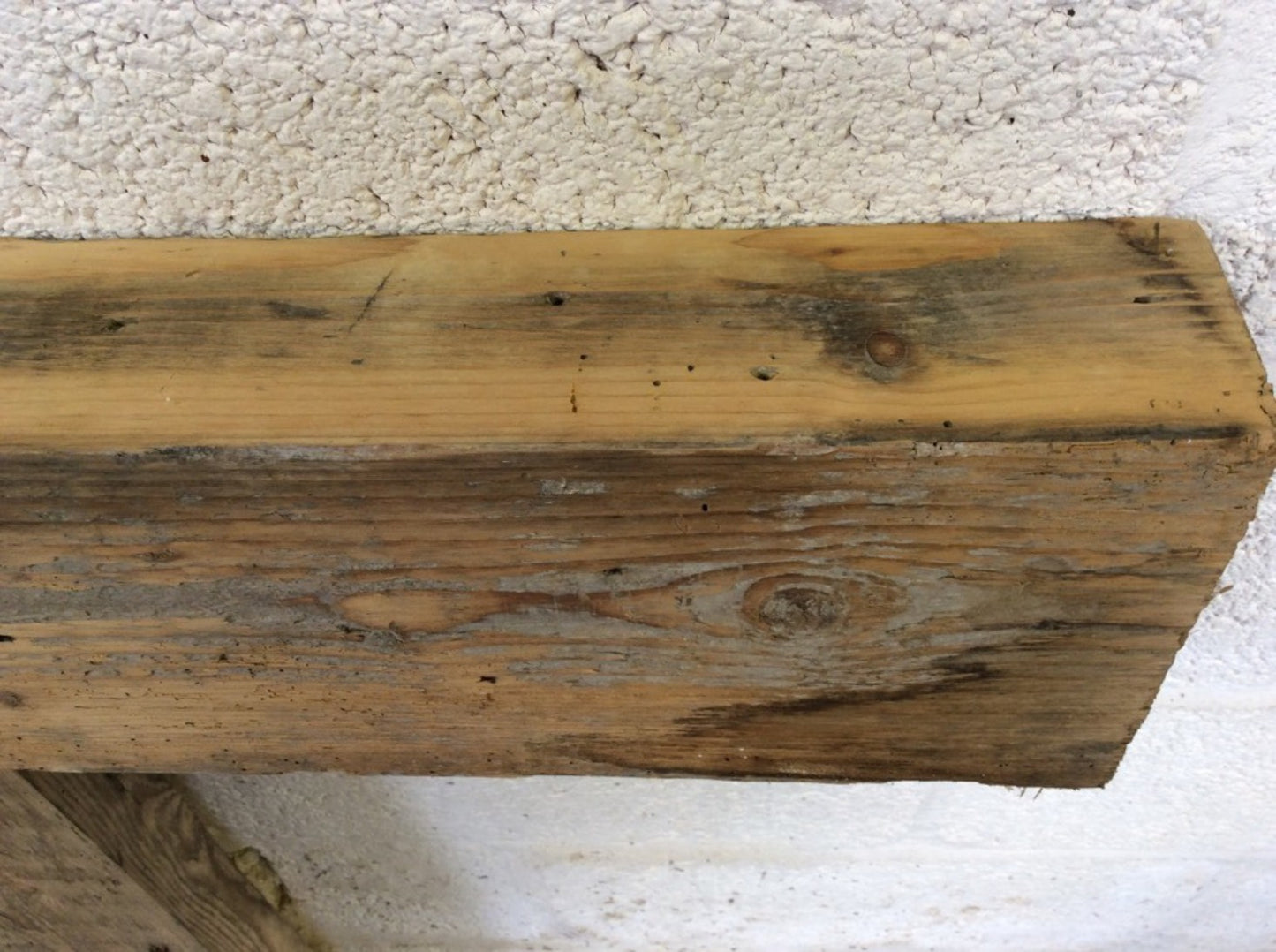 3ft 1 3/4" Or 96.2cm X 6 5/8” Length Old Reclaimed Rustic Pine Mantel Shelf