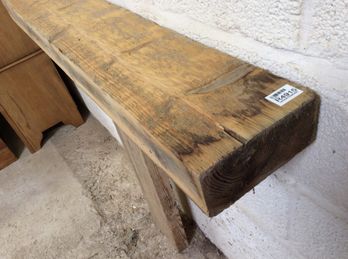 3ft 1 3/4" Or 96.2cm X 6 5/8” Length Old Reclaimed Rustic Pine Mantel Shelf