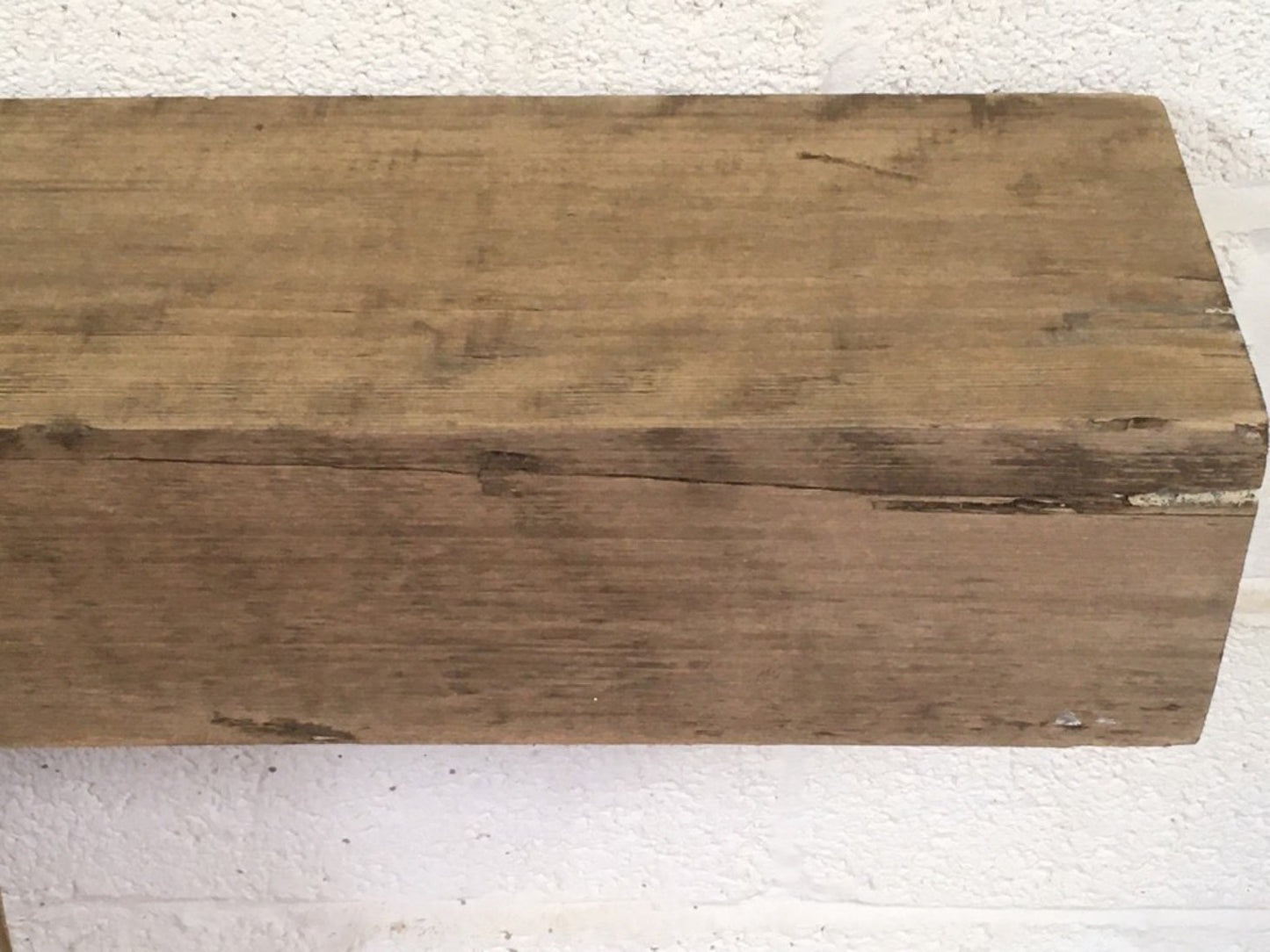 4ft 1 3/8" Or 1.26m By 9 3/4” By 6” Length Reclaimed Old Chunky Pine Beam