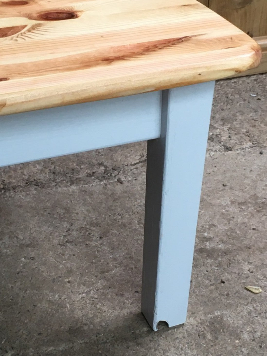 43 1/4” X 27 7/8” X 15 1/8” Useful Modern Painted Pine Coffee Table