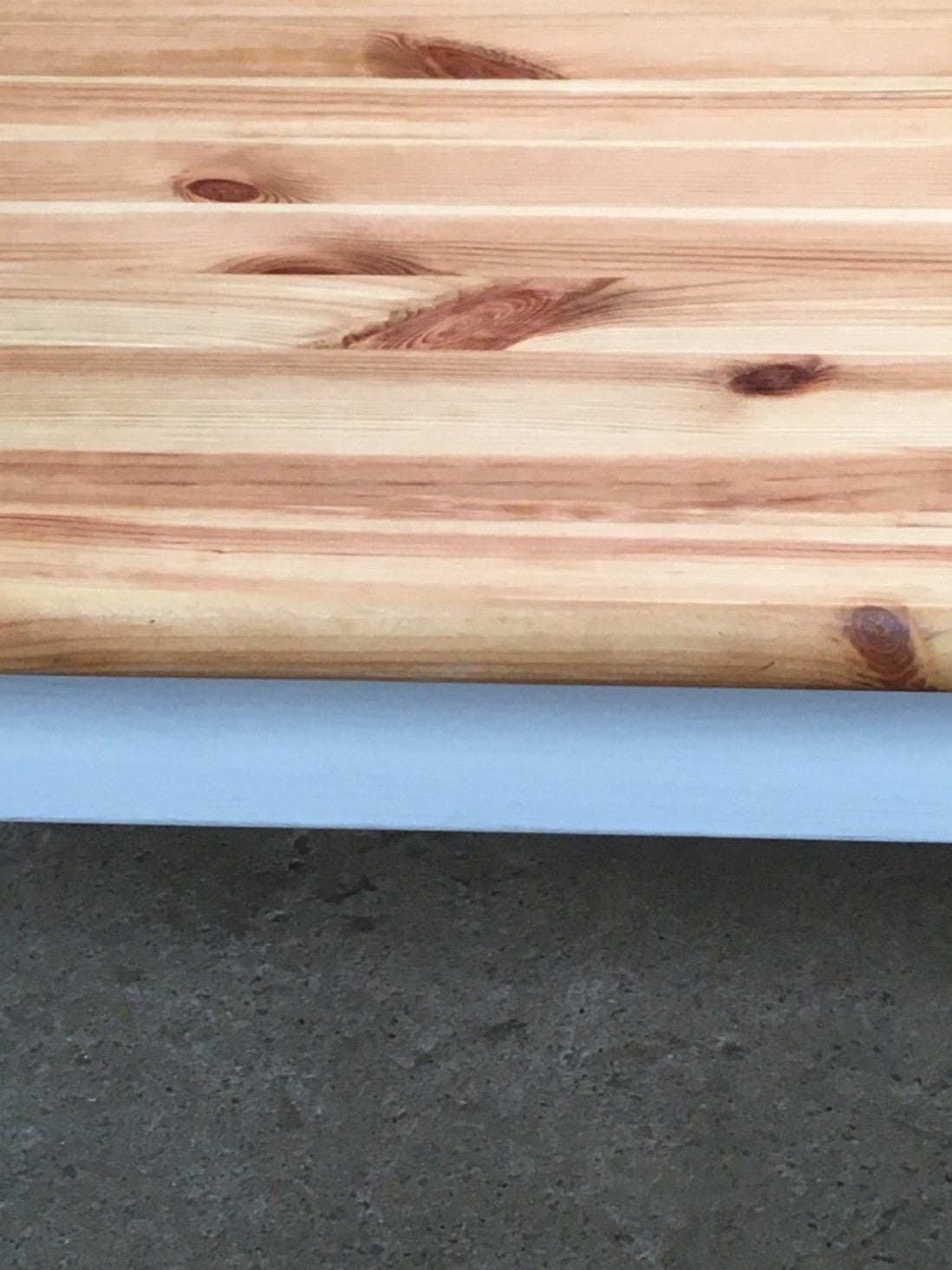 43 1/4” X 27 7/8” X 15 1/8” Useful Modern Painted Pine Coffee Table