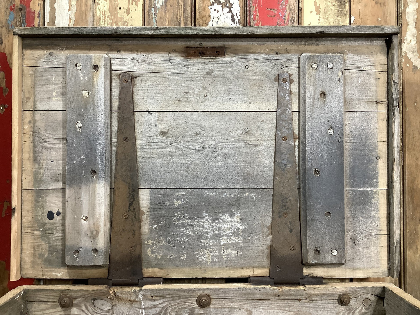 Lovely Rustic Pine Chest With Dovetail Joints & Metal Handles