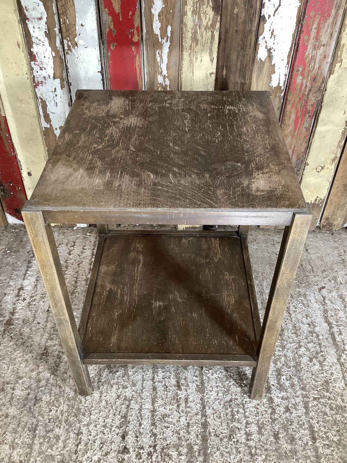 Oak & Beech 19” Square Side Bedside Table 1930’s Style