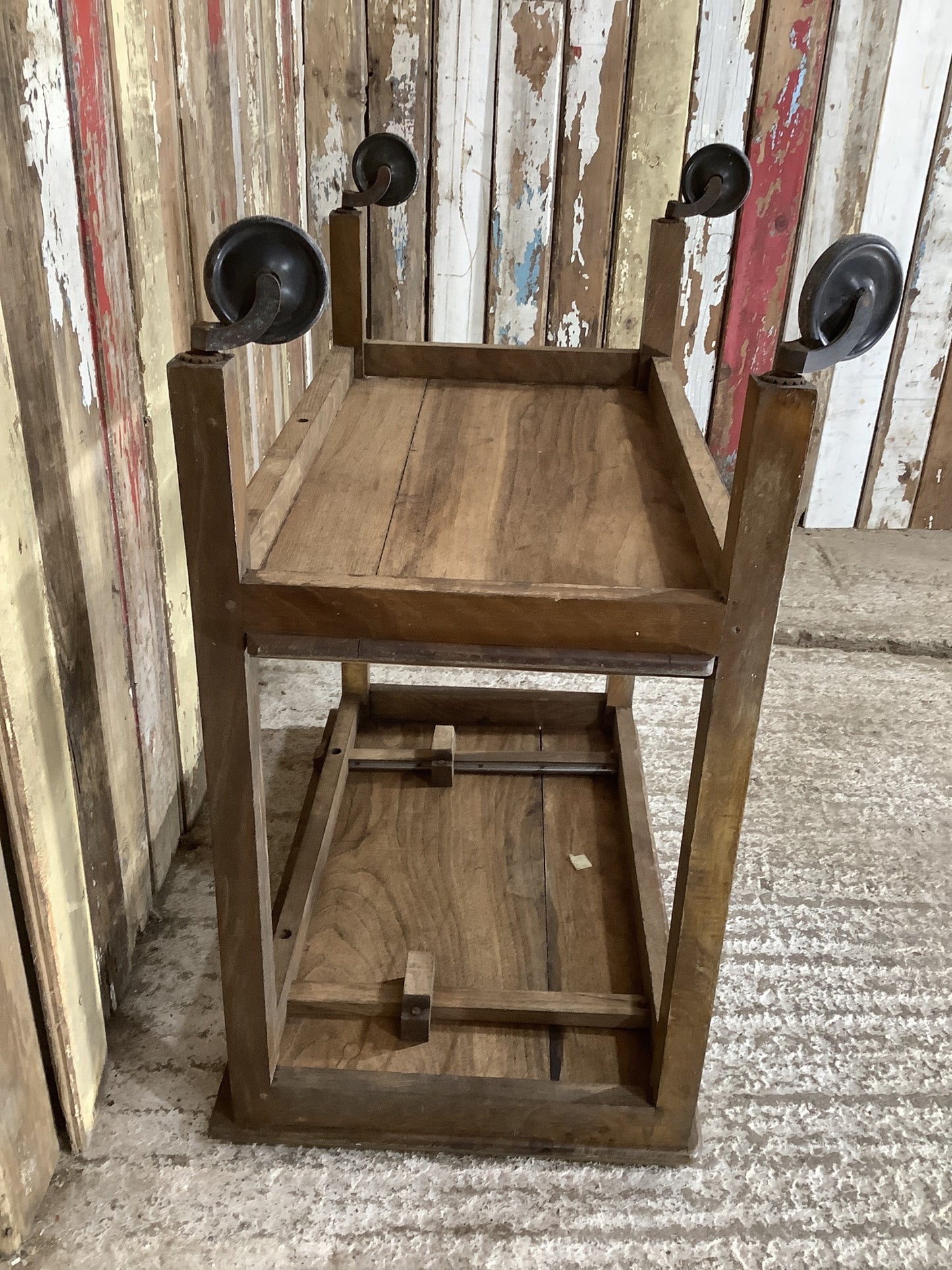 Useful Oak 2’4” Hostess Trolly Side Table 1930’s Style