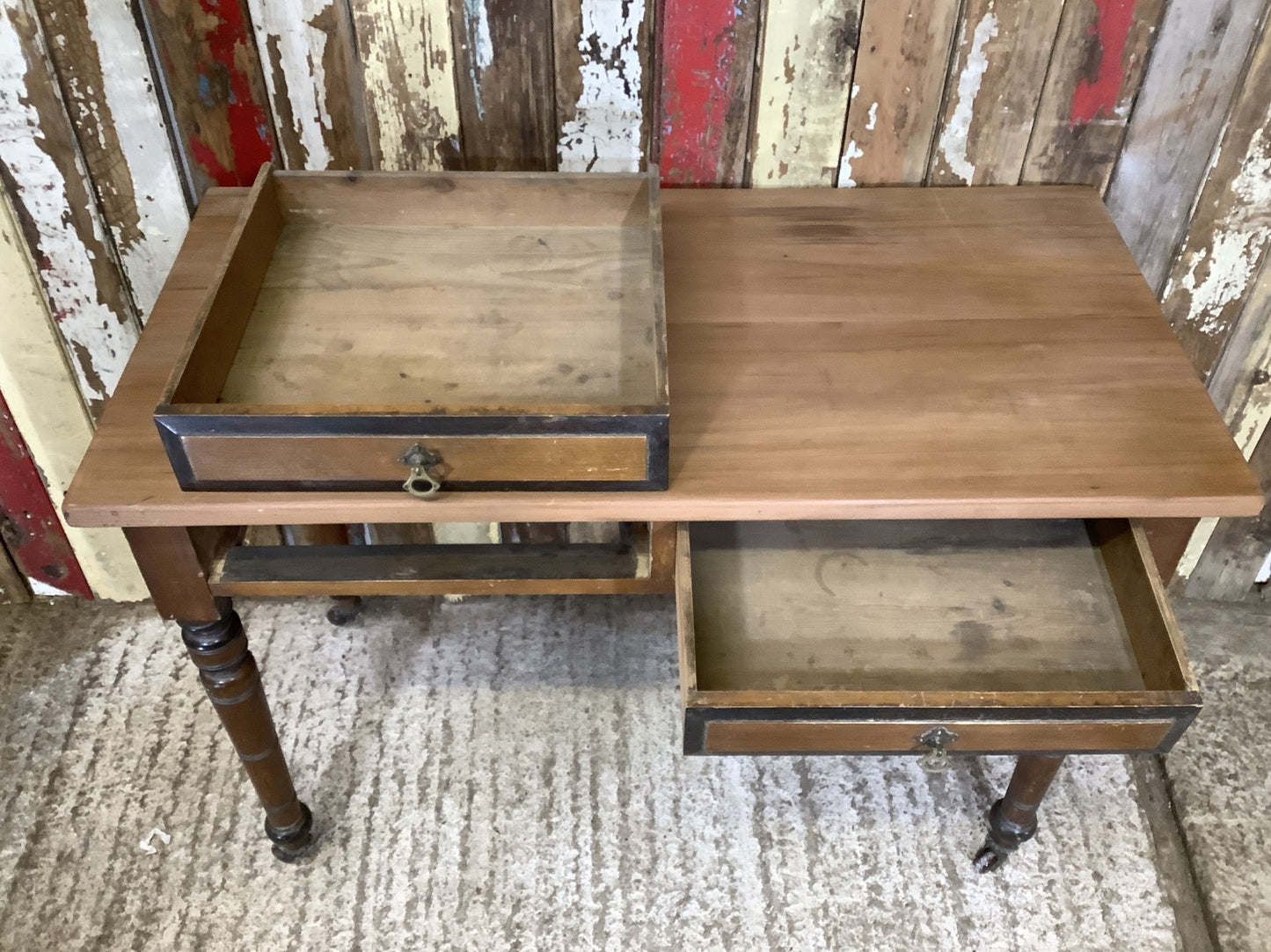 Victorian Pine & Mahogany Dressing Table Wood