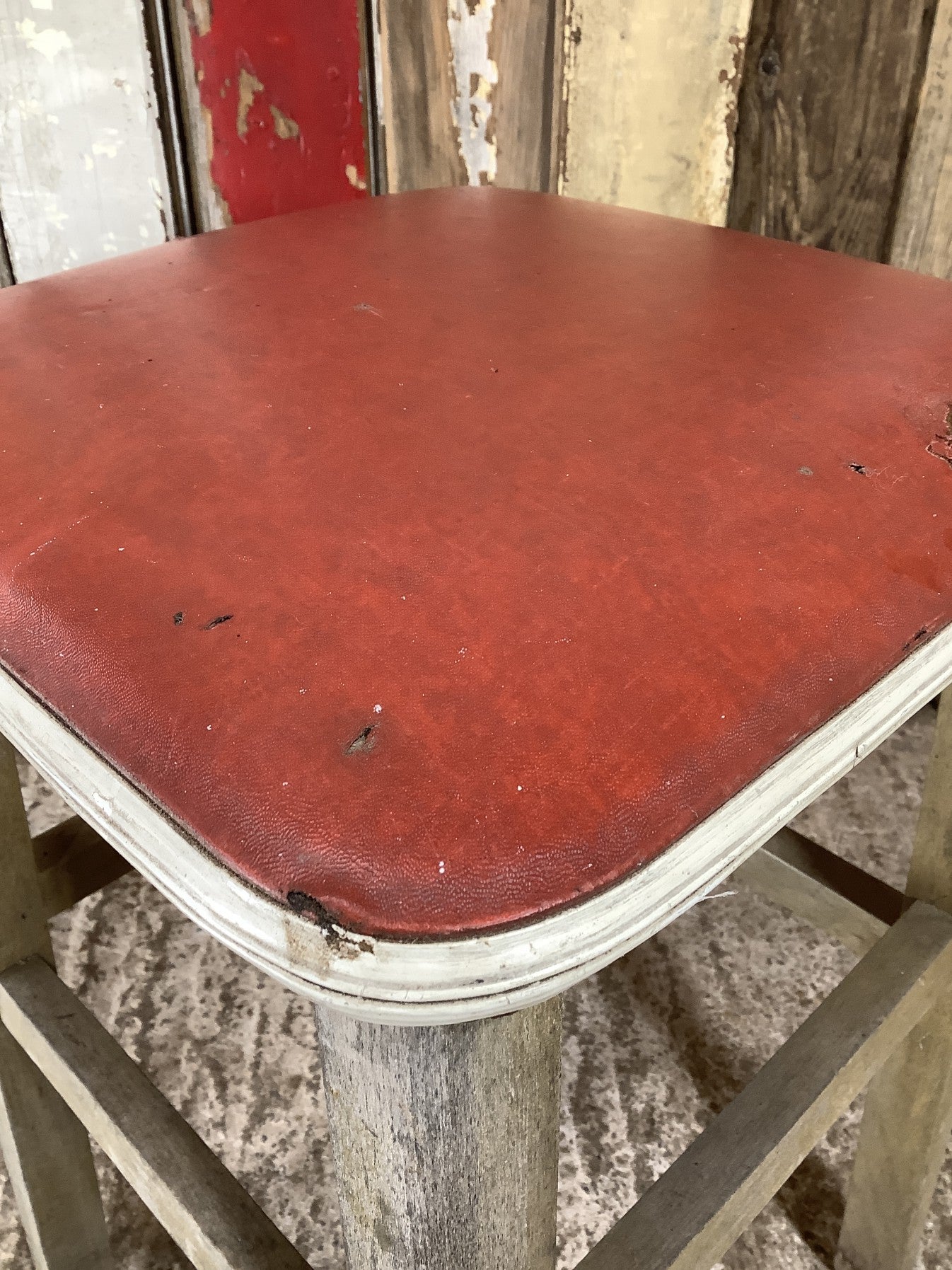 Quirky 1970s Stripped Beech & Plastic Stool