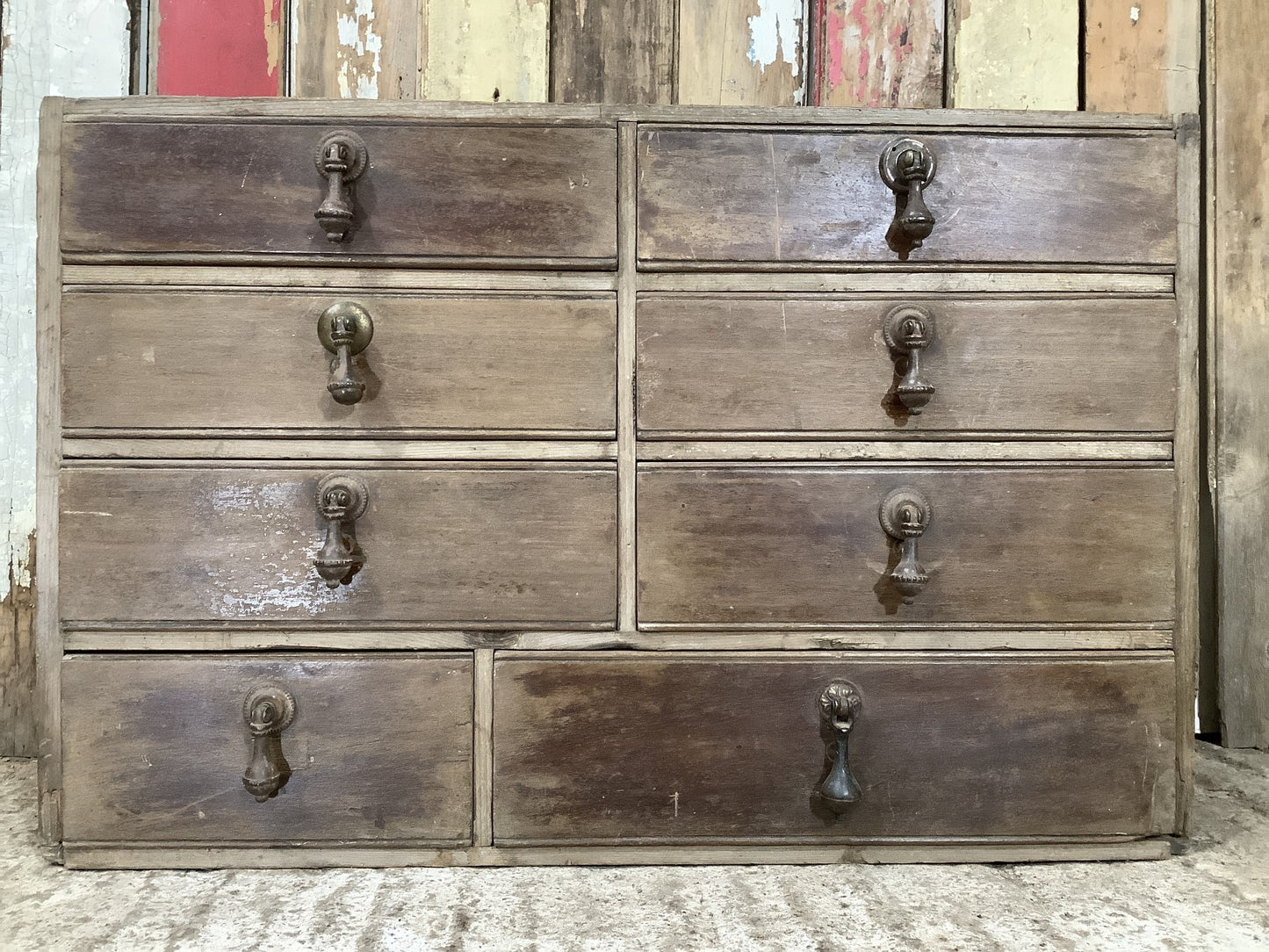 Small Victorian Mahogany 8 Drawer Chest of Drawers 1'5"Hx2'2"W