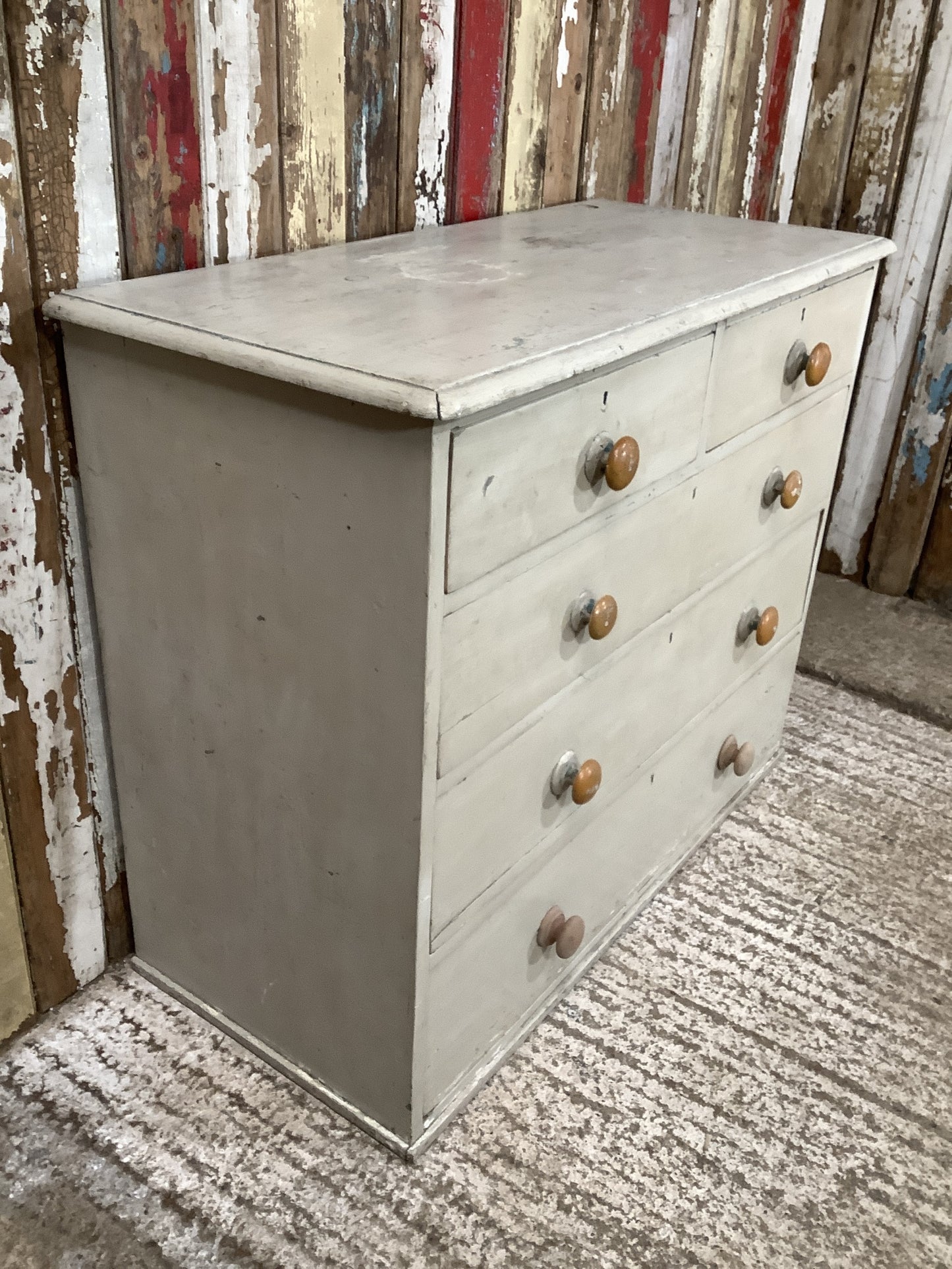 Classic Victorian Pine 2 Over 3 Bedroom Chest of Drawers  2'11"Hx3'6"W