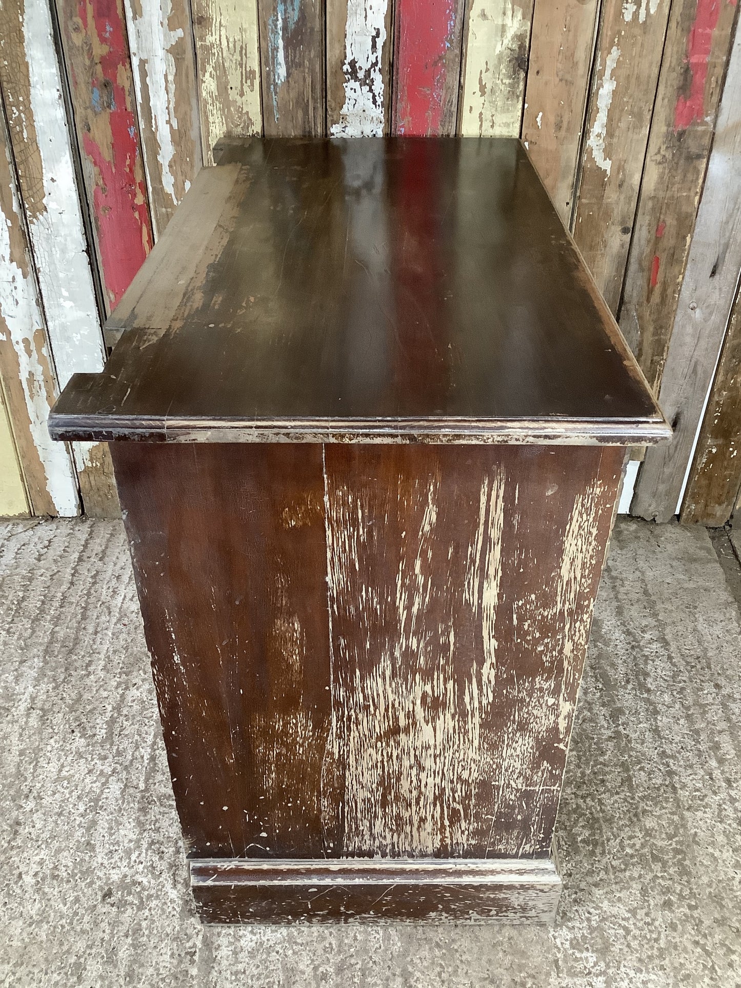 1930s Stained Satin Walnut Chest of 3 Drawers 2'8"Hx3'2"W