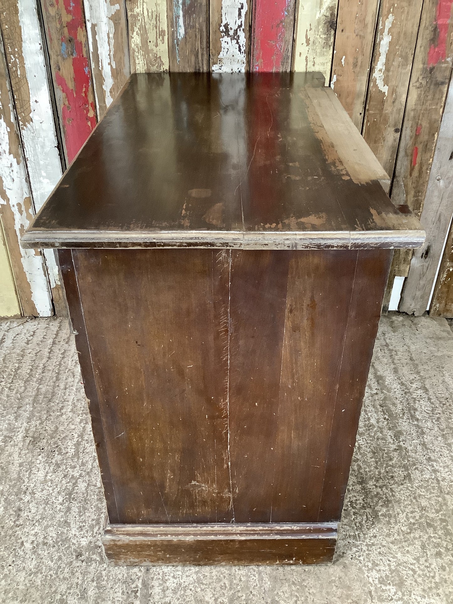 1930s Stained Satin Walnut Chest of 3 Drawers 2'8"Hx3'2"W