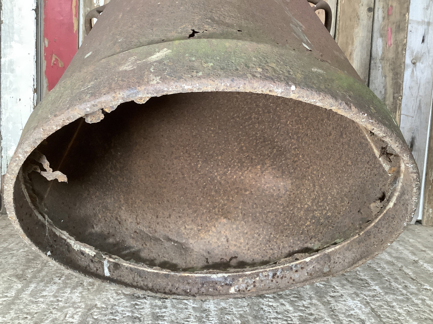 1930s Rusty Steel Metal Milk Churn 2'11"H