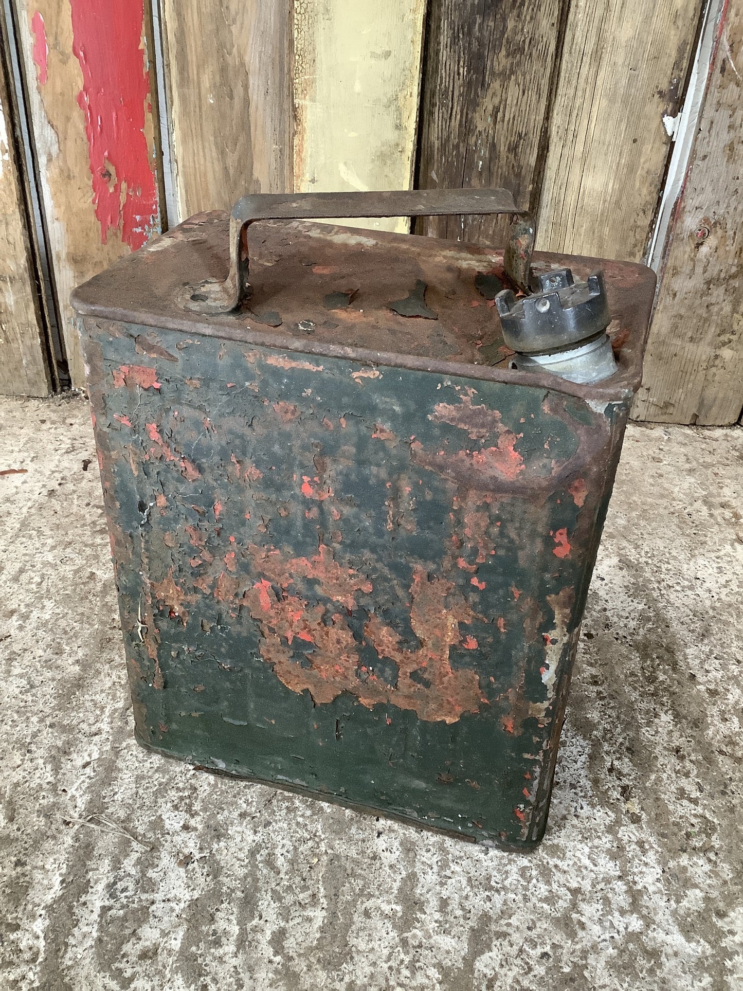 Spares Repair 1930s Painted Tin Metal Rustic 1'0"Hx0'9"W