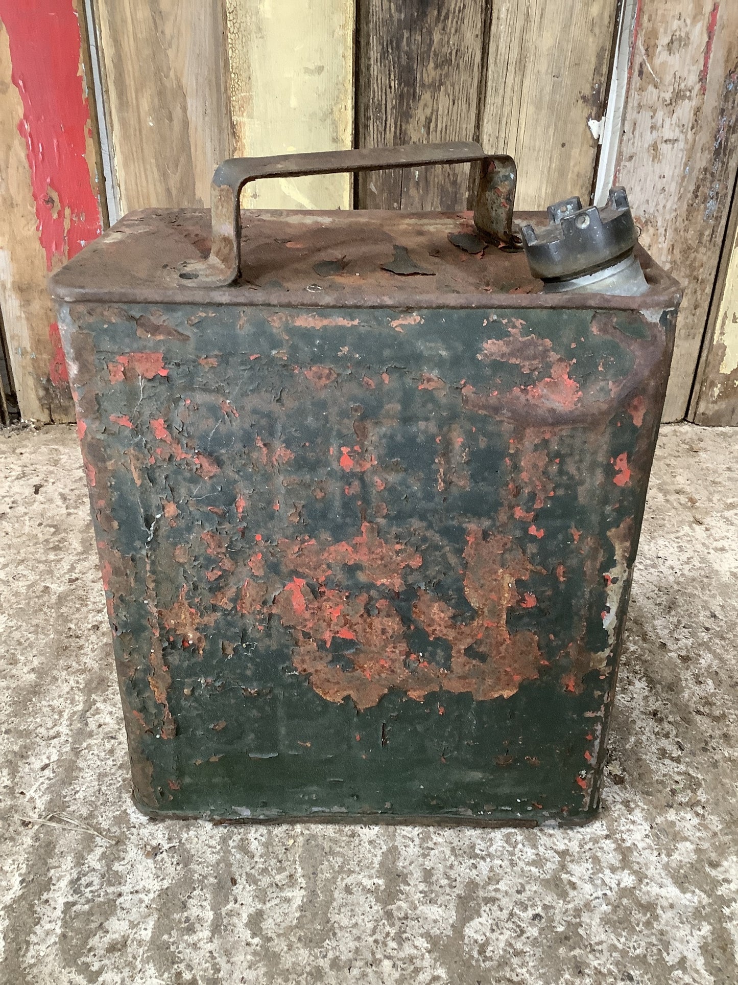 Spares Repair 1930s Painted Tin Metal Rustic 1'0"Hx0'9"W