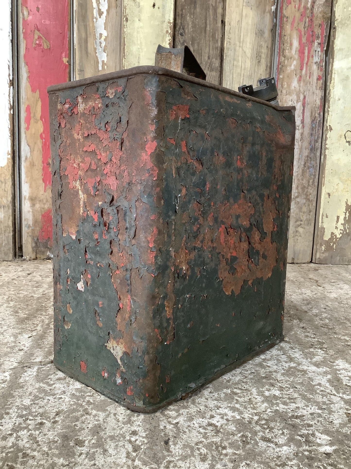 Spares Repair 1930s Painted Tin Metal Rustic 1'0"Hx0'9"W