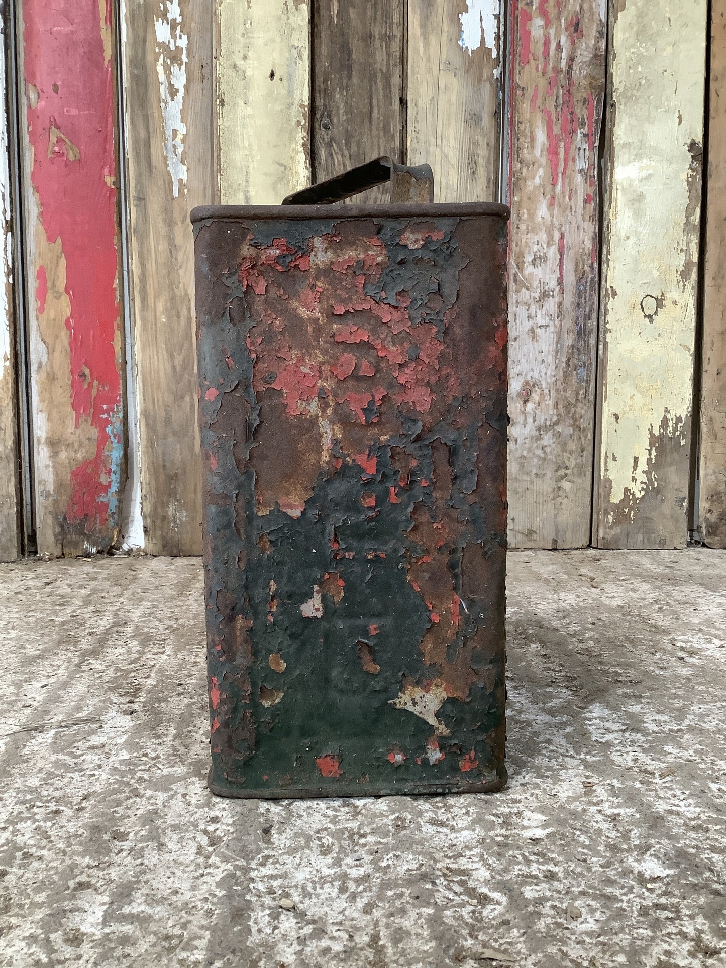 Spares Repair 1930s Painted Tin Metal Rustic 1'0"Hx0'9"W