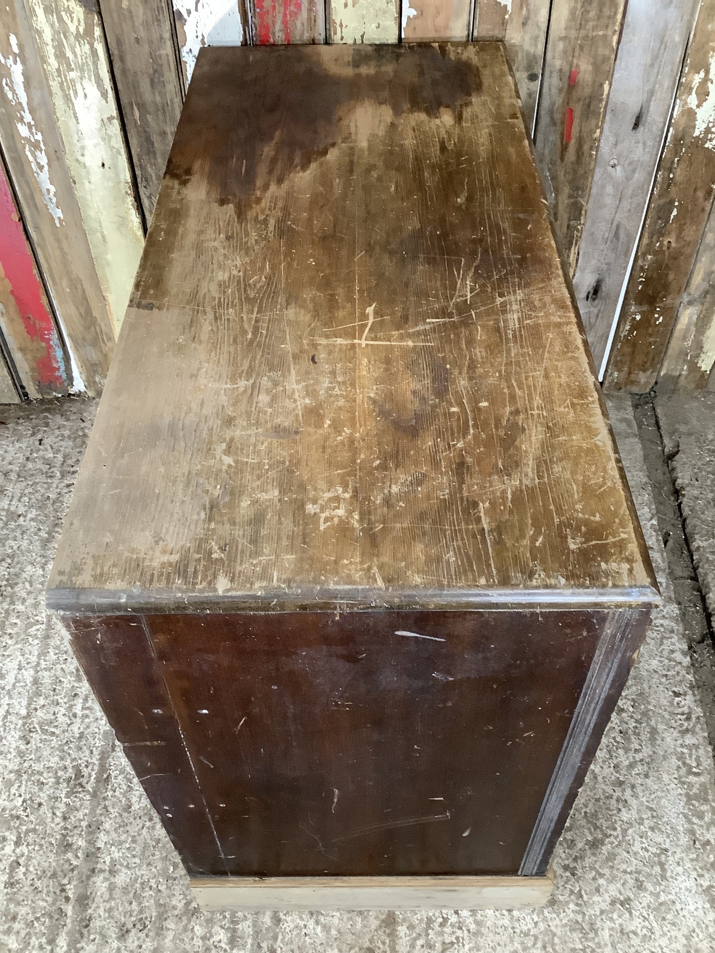 1930s Sanded Back Pine 2 Over 2 Chest of Drawers 2'4"Hx3'4"W