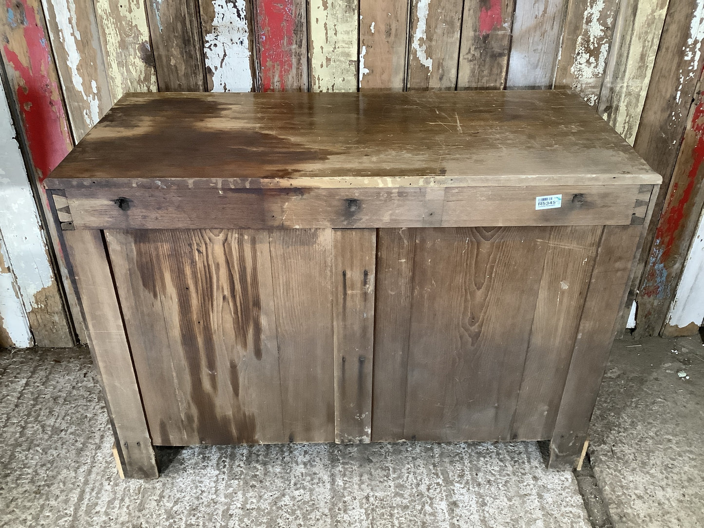 1930s Sanded Back Pine 2 Over 2 Chest of Drawers 2'4"Hx3'4"W