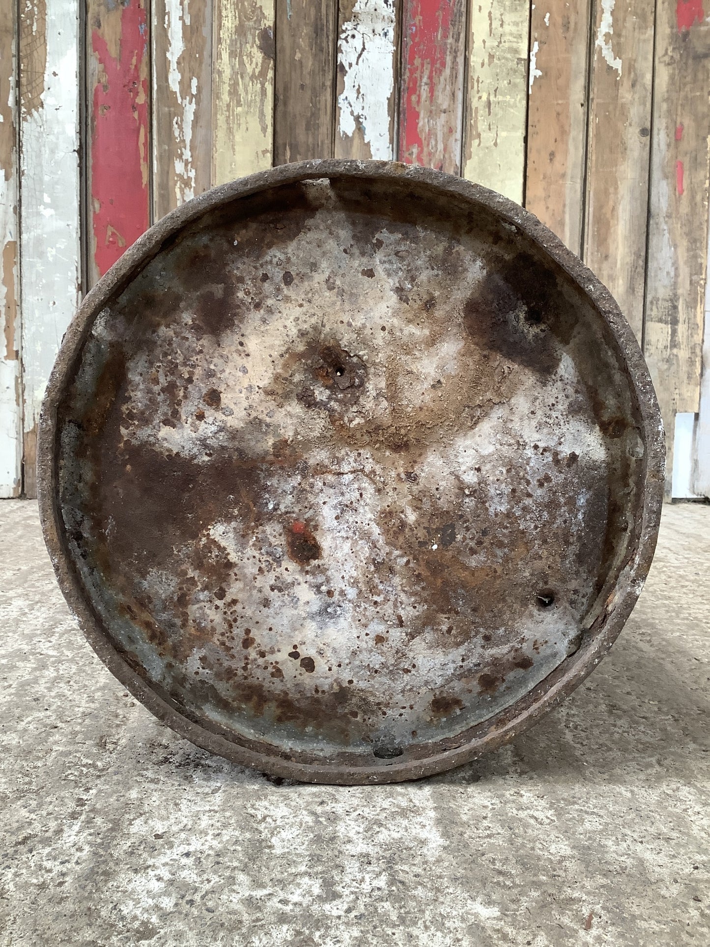 1930s Painted Steel Milk Churn Garden Feature 2'1"H