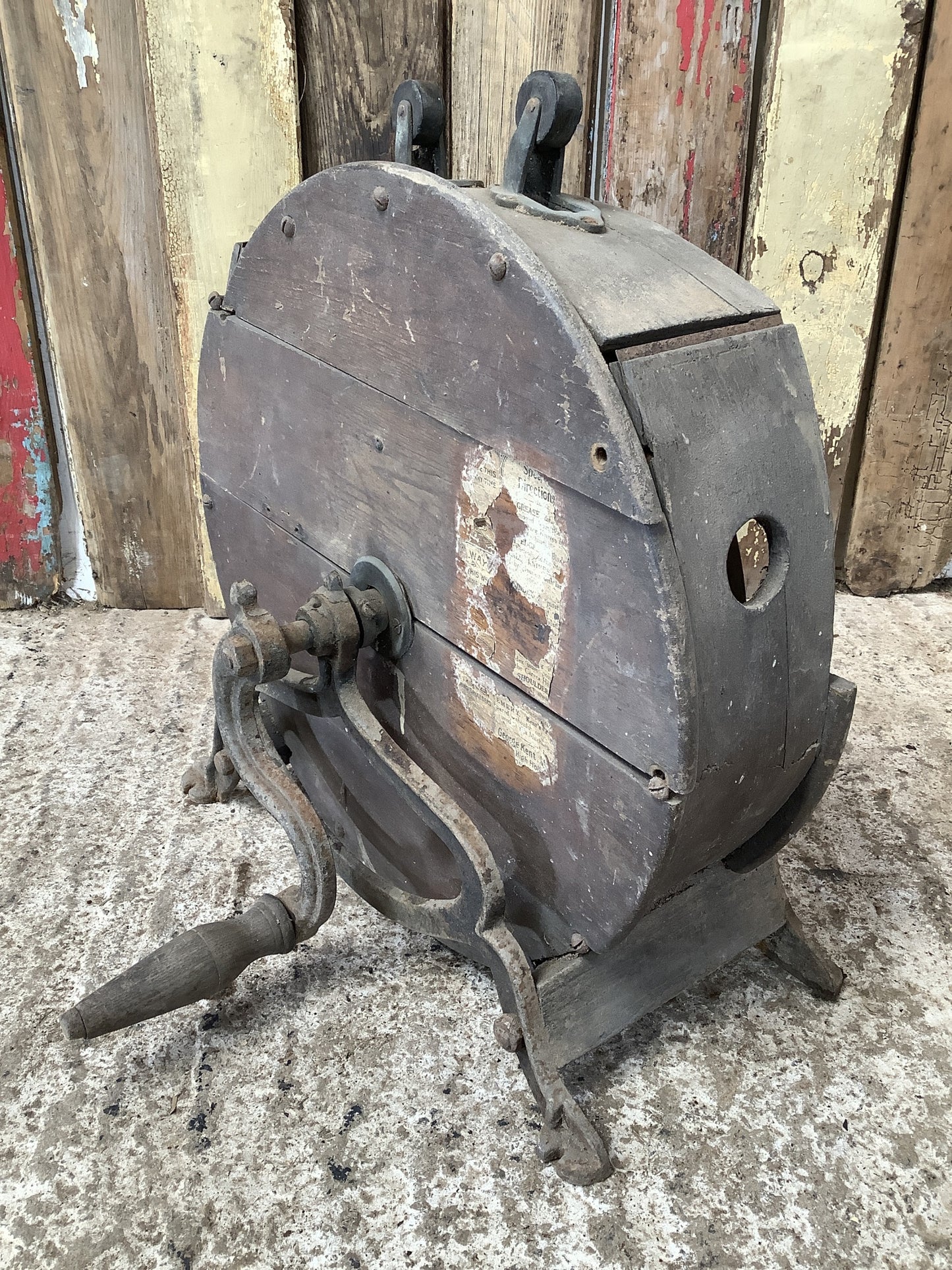 Vintage Old Cast Iron & Pine Knife Sharpener (Spares & Repairs)