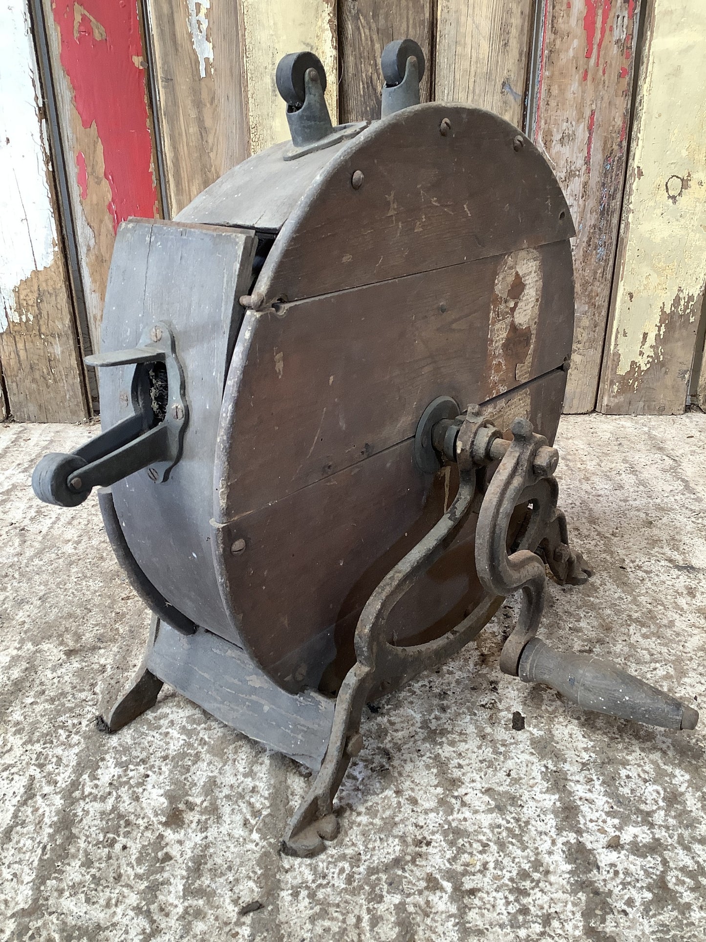 Vintage Old Cast Iron & Pine Knife Sharpener (Spares & Repairs)